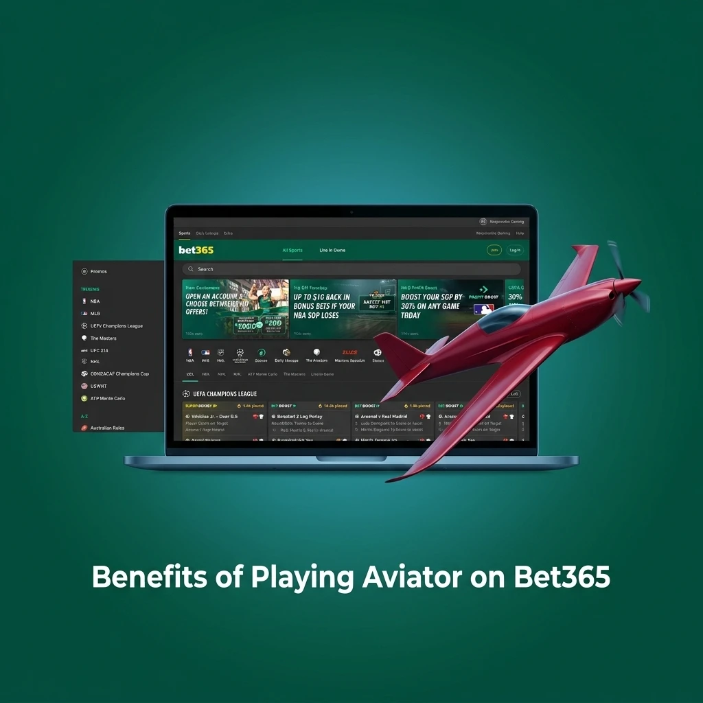 Benefits of playing Aviator on Bet365 including 97% RTP, UPI payments, welcome bonus, and dual bet panel features