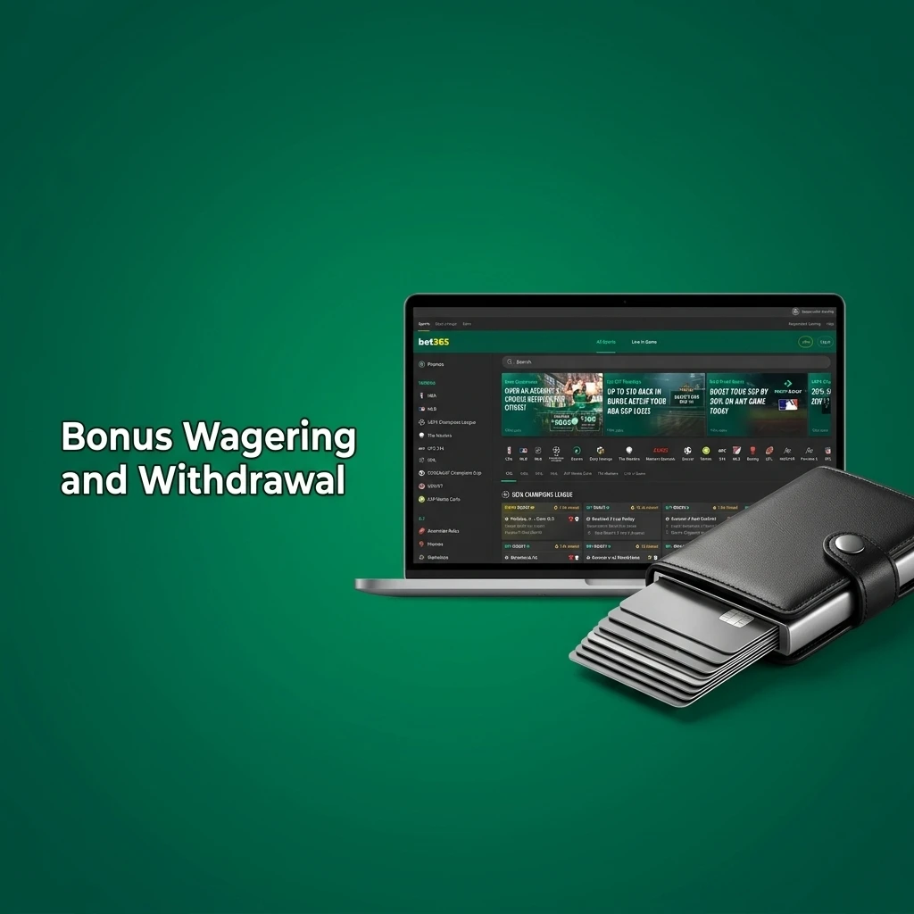 Bonus wagering requirements guide showing deposit, bonus accounts, withdrawal rules, and 3x wagering conditions for eligible bets