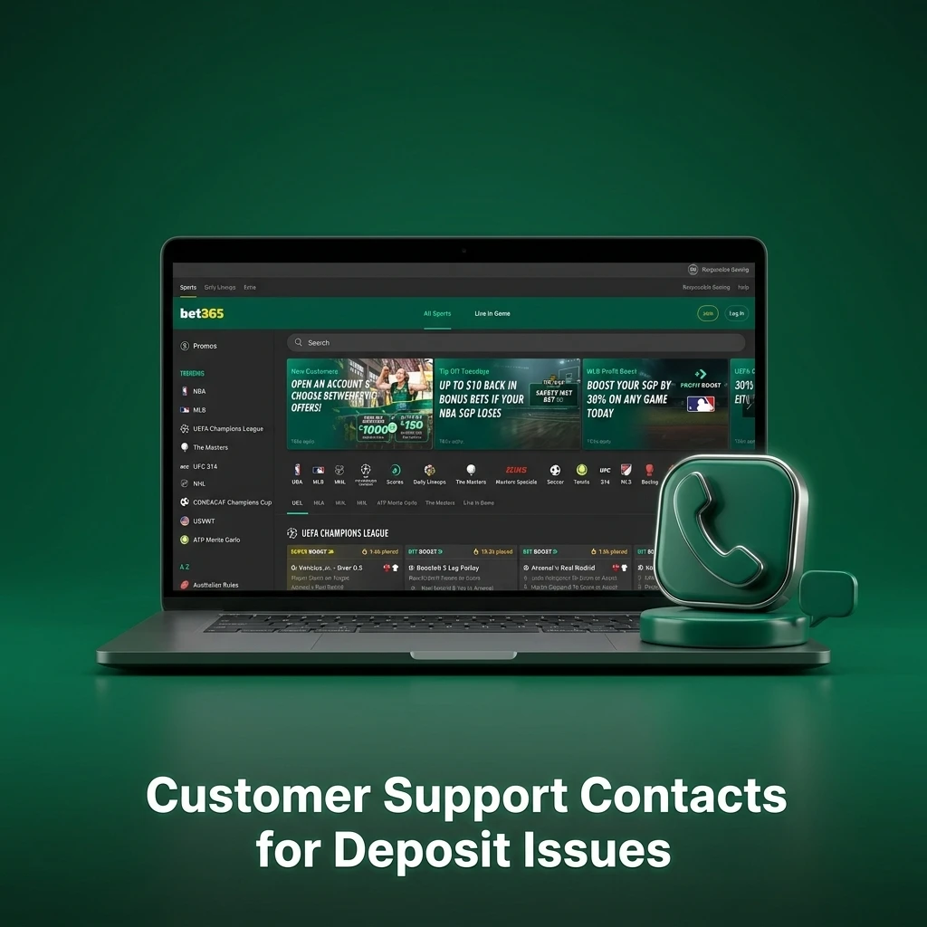 Bet365 customer support contacts for deposit issues in India including live chat, email, phone, and Help Centre options