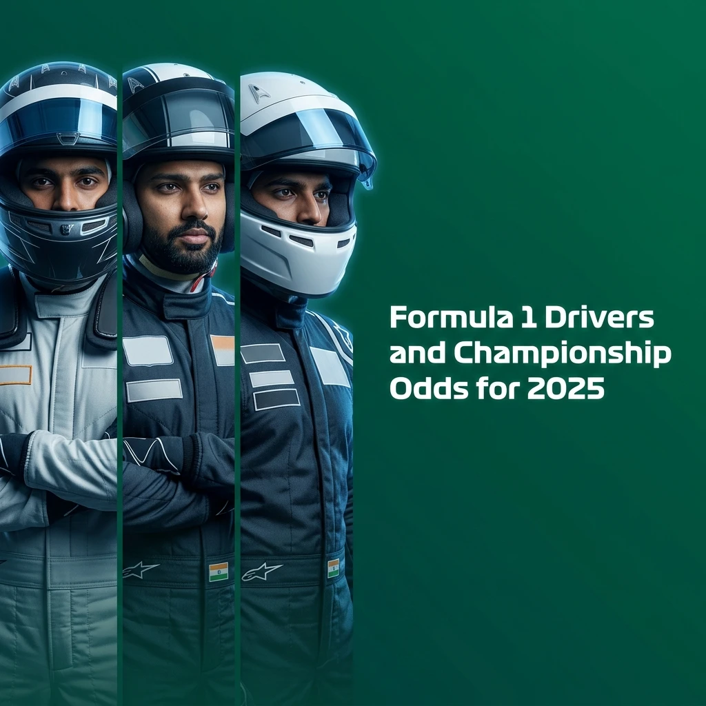 2025 Formula 1 driver lineup with Bet365 championship odds for all 10 constructor teams including Verstappen and Hamilton