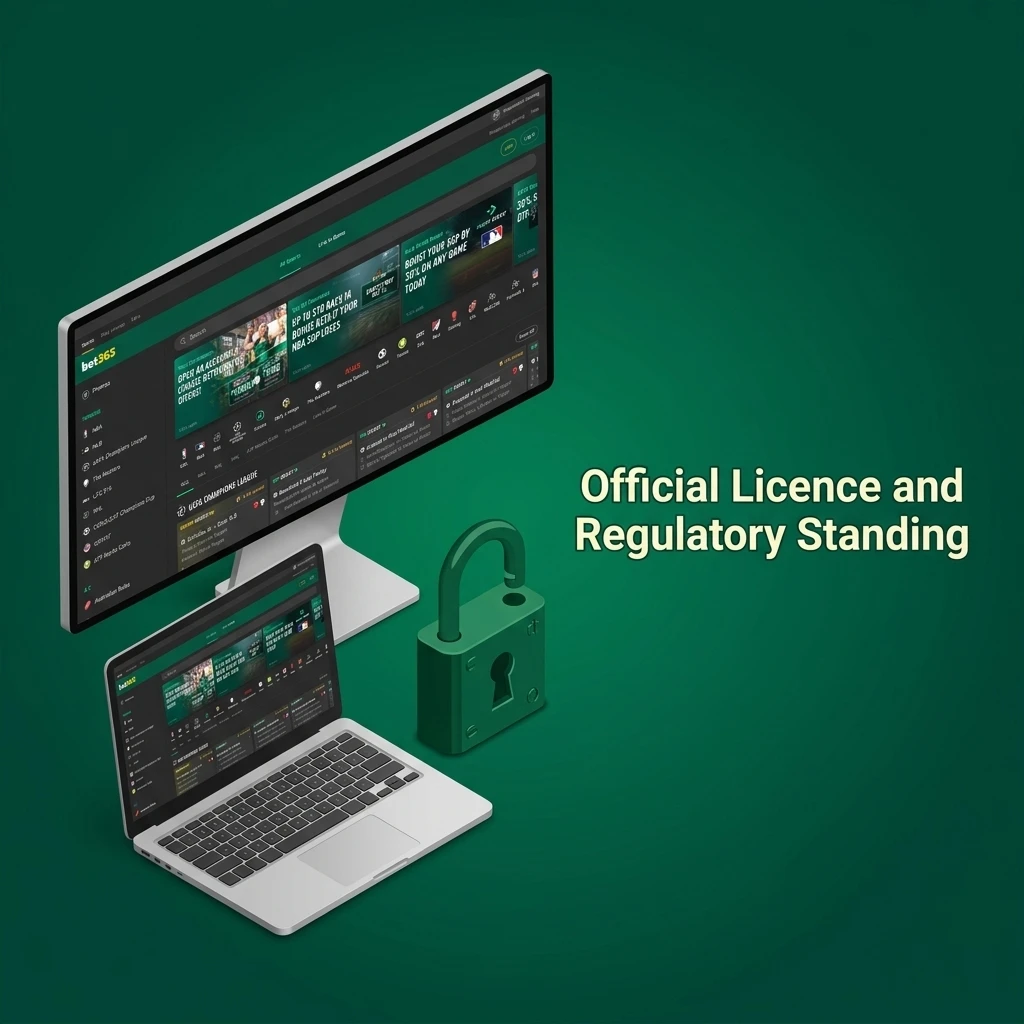 Bet365 holds Gibraltar Gambling Commissioner licence RGL No. 54, ensuring player fund protection, fair gaming, and SSL security.