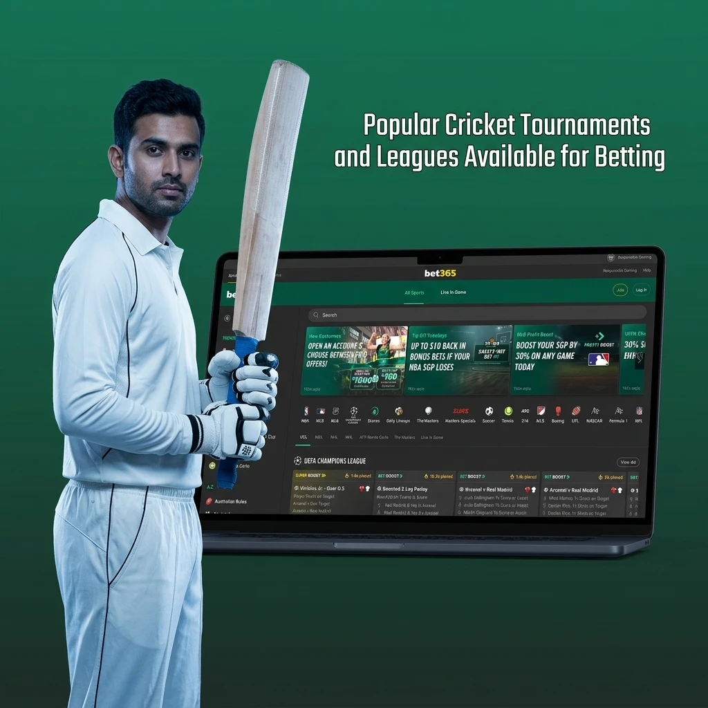 Popular cricket tournaments for betting in India including IPL, ICC World Cup, The Ashes, and T20 leagues