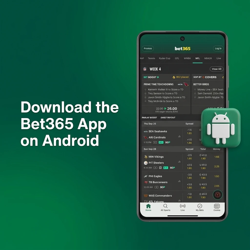 Bet365 Android app APK download and installation steps on a mobile device