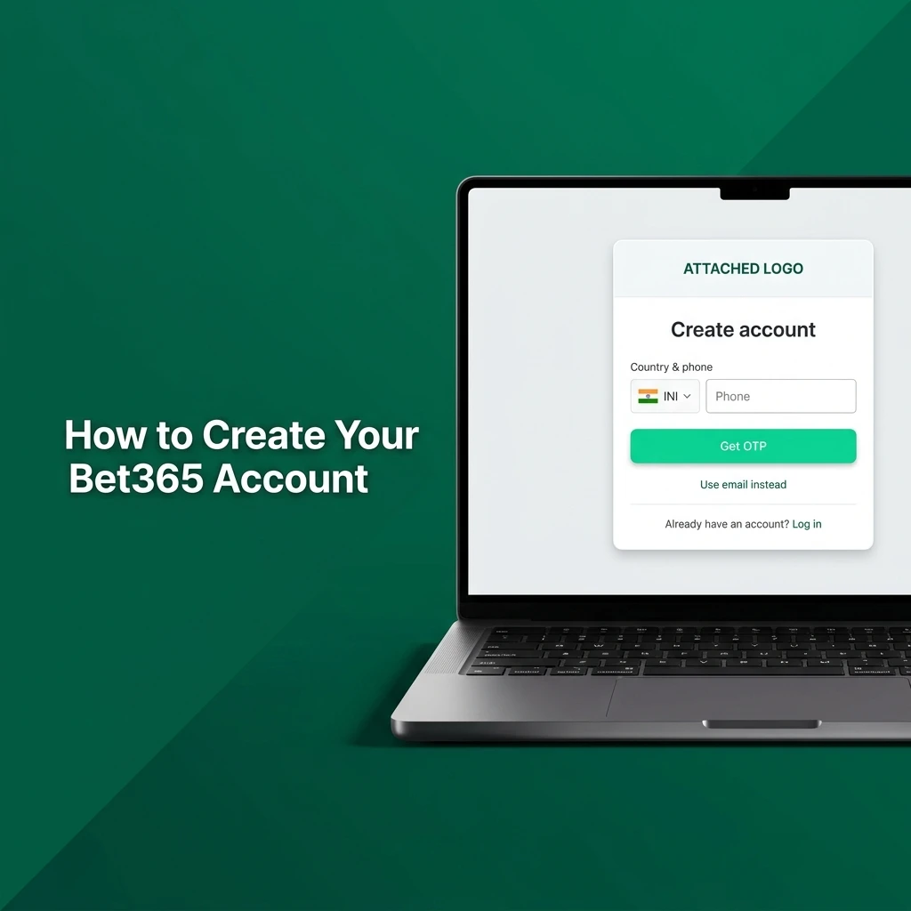Step-by-step guide on how to create a Bet365 account in India, including registration form and verification process
