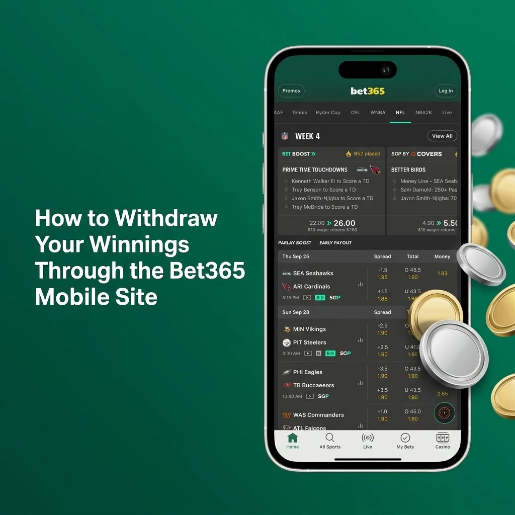 Step-by-step guide to withdrawing winnings on the Bet365 mobile site with minimum ₹400 withdrawal limit