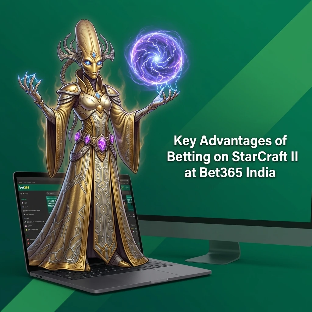 Bet365 India SC2 betting advantages including welcome bonus, mobile app, and competitive odds for Indian players