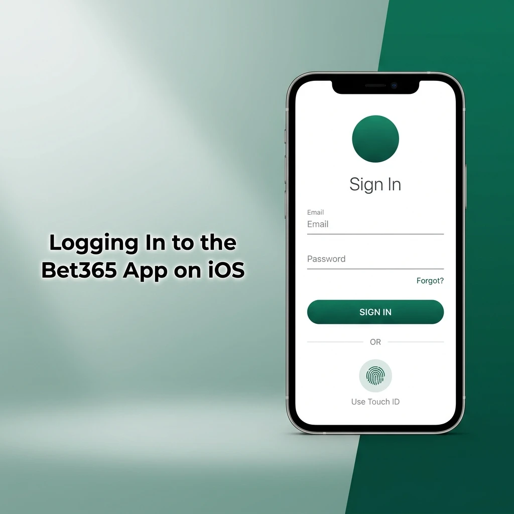 Bet365 app login screen on iOS showing username, password fields and Face ID option on iPhone