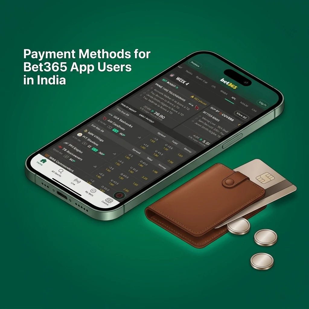 Bet365 India payment methods including UPI, Net Banking, Visa, Mastercard, Skrill and Neteller for deposits and withdrawals