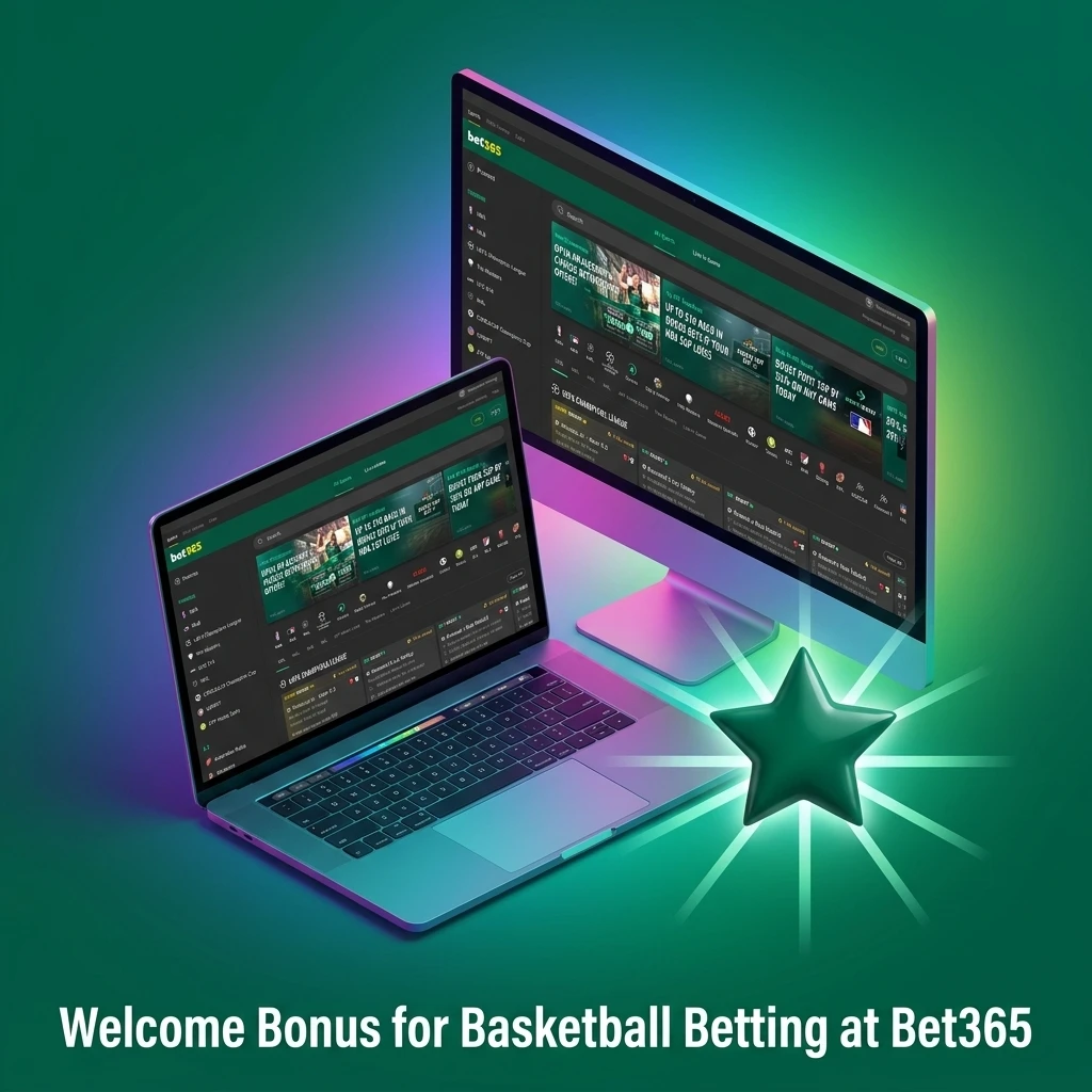 Bet365 welcome bonus for basketball betting with deposit requirements and wagering conditions for NBA and EuroLeague markets