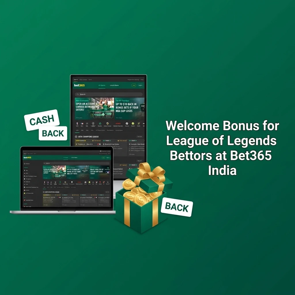 Bet365 India welcome bonus for League of Legends bettors offering 15% on first deposit up to ₹4,000
