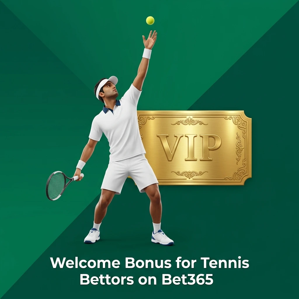 Bet365 welcome bonus for tennis bettors in India showing deposit offer and wagering requirements for new users